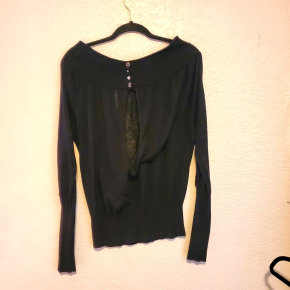 Free People Boat Neck Cutout Back Knit Top - Picture 5 of 8